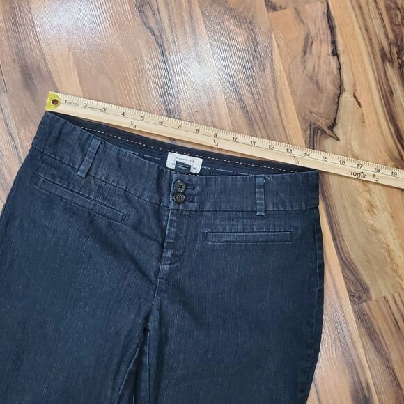 THE ESSENTIAL SLIM by Anthropologie Pants Womens 4 Black Denim Stretch Tapered - Picture 3 of 8